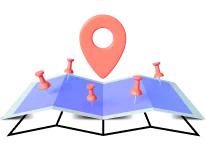 map figure with markers