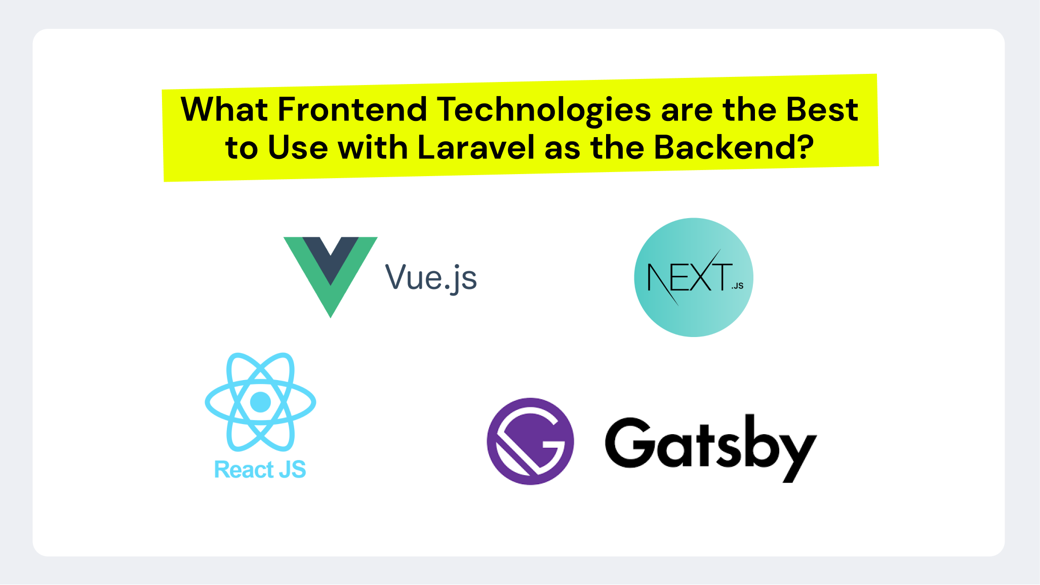 Technologies for Laravel Backend | TurnKey