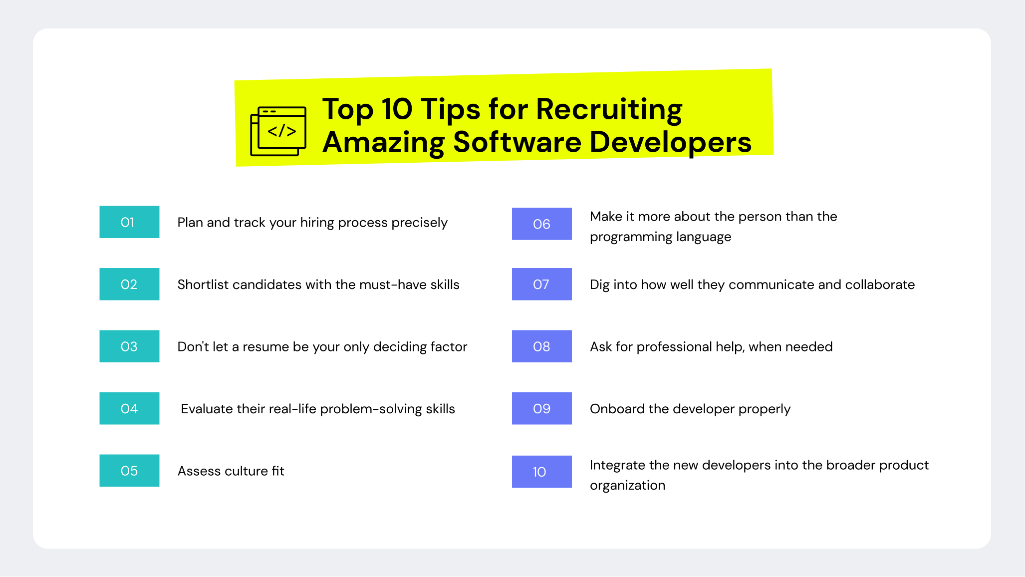Top 10 Tips for Recruiting Amazing Software Developers | TurnKey
