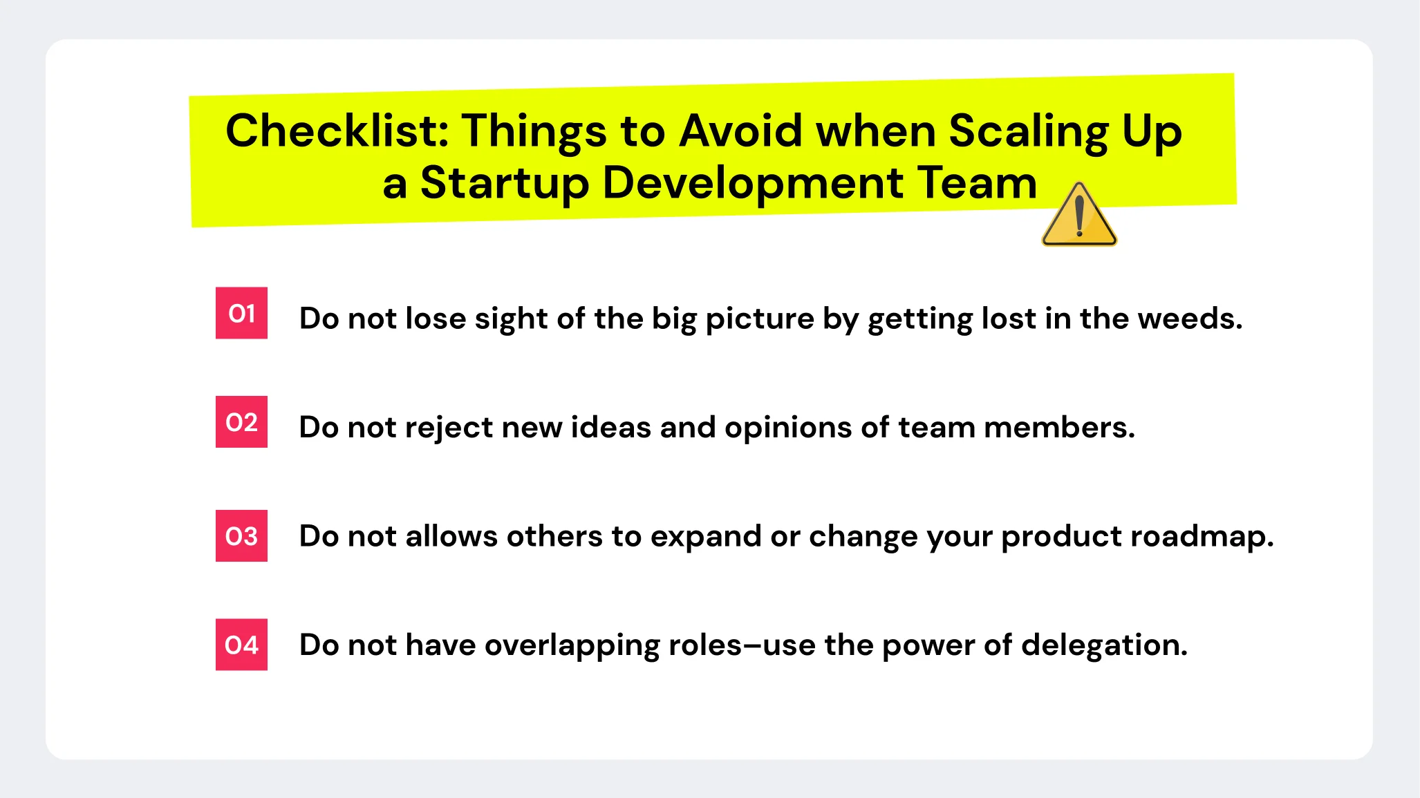 Things to Avoid when Scaling a Startup Software Development Team | TurnKey