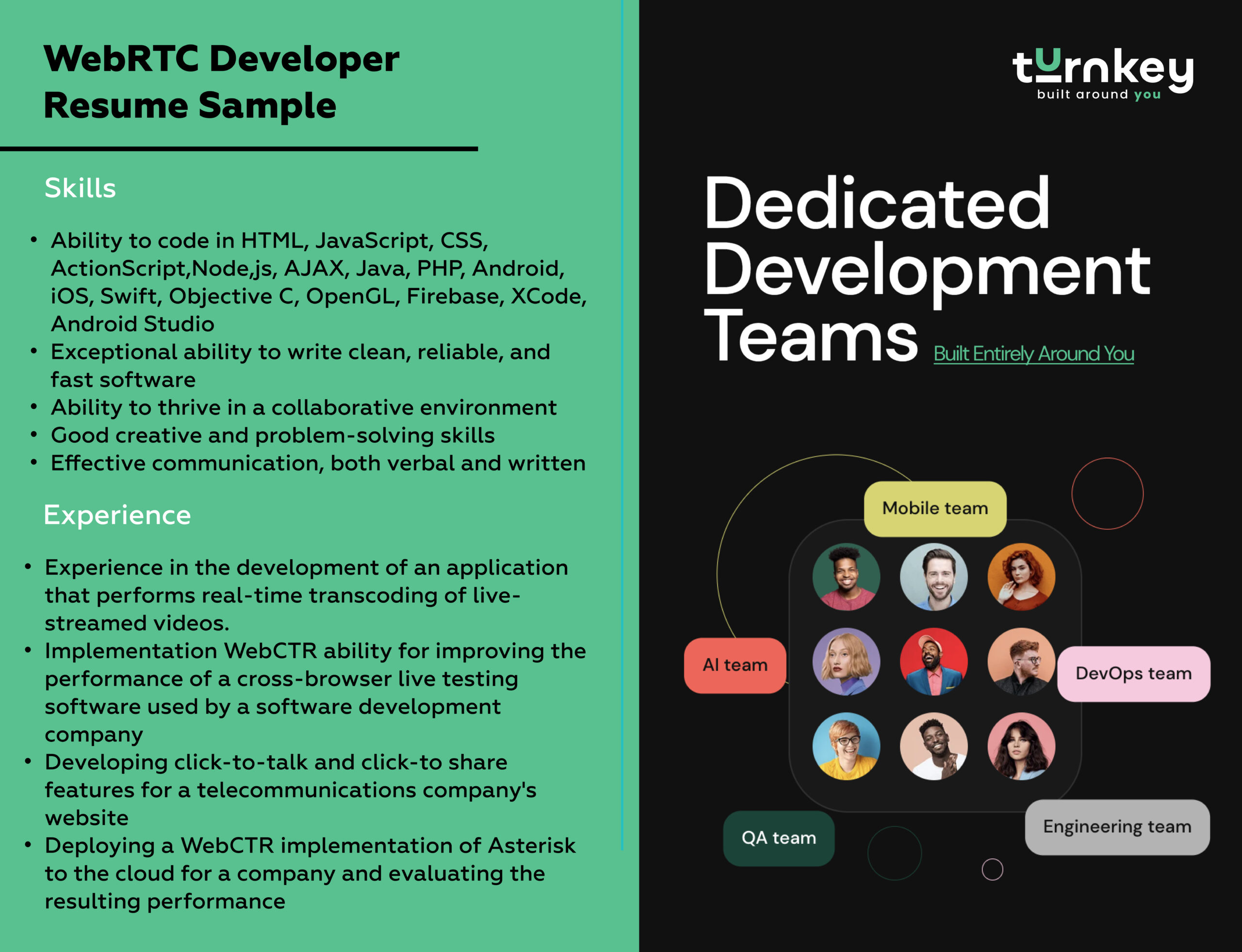 WebRTC Developer Resume Sample scaled