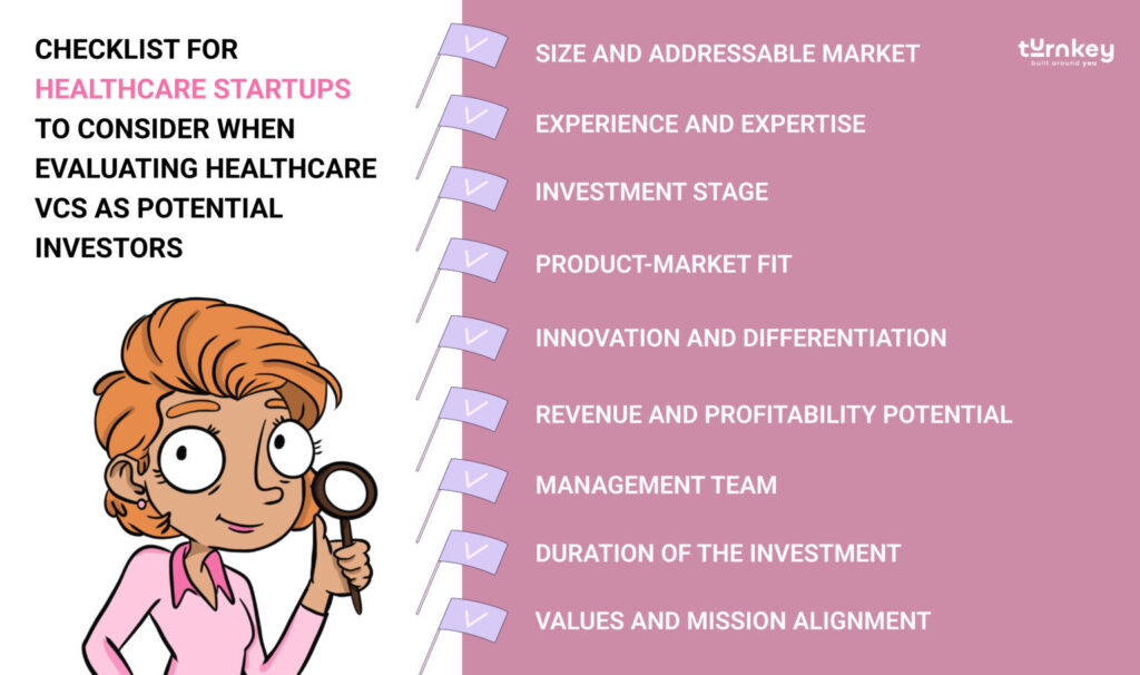 checklist to get you started in evaluating healthcare VCs as potential investors