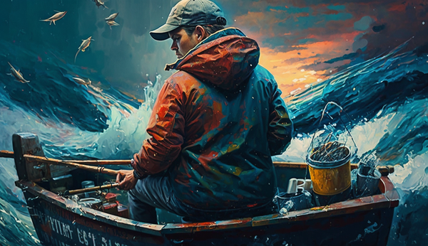 dariari A person using a digital fishing rod to catch symbolic ee4a9f97 a71b 47ef 88b2 0a66e600f9f4 1