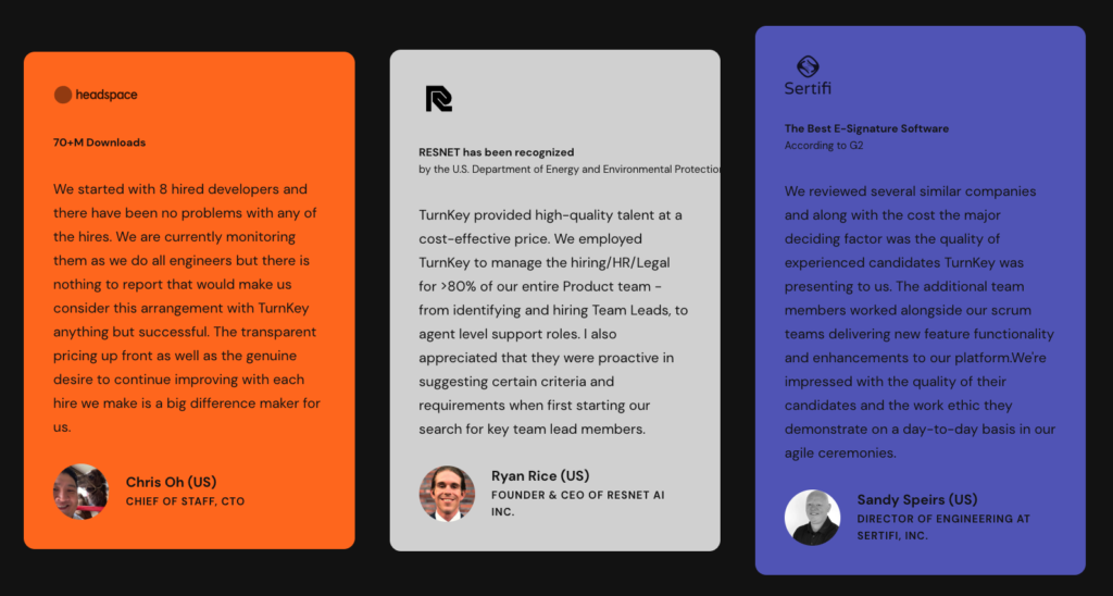 Case studies: Sertifi, ResNet, Headspace