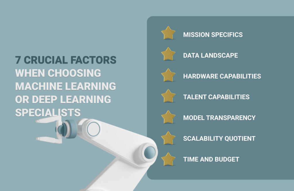 7 Crucial Factors When Choosing Machine Learning or Deep Learning Specialists