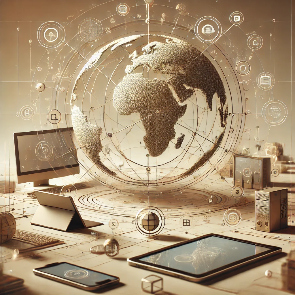 DALL·E 2024 09 16 19.09.34 A highly realistic and minimalist image representing How to Build a Professional Network as an Offshore Developer. The scene should depict a modern