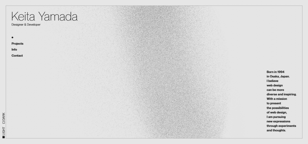 Keita Yamadas designer and web developer portfolio
